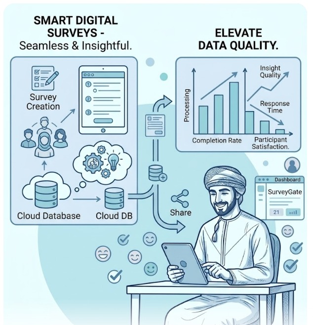 Oman Survey and analytics illustration
